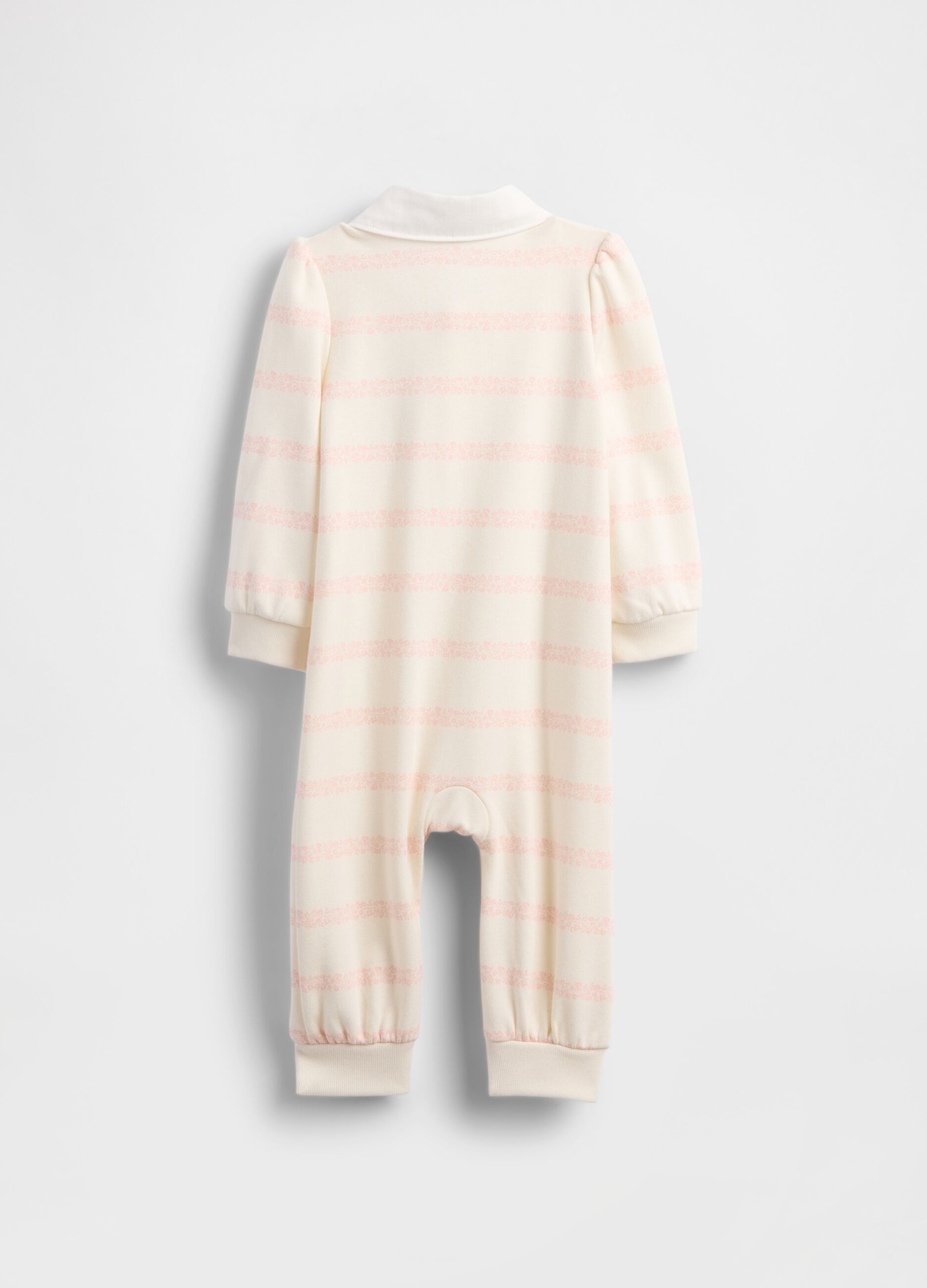 Pink cotton baby unisex romper