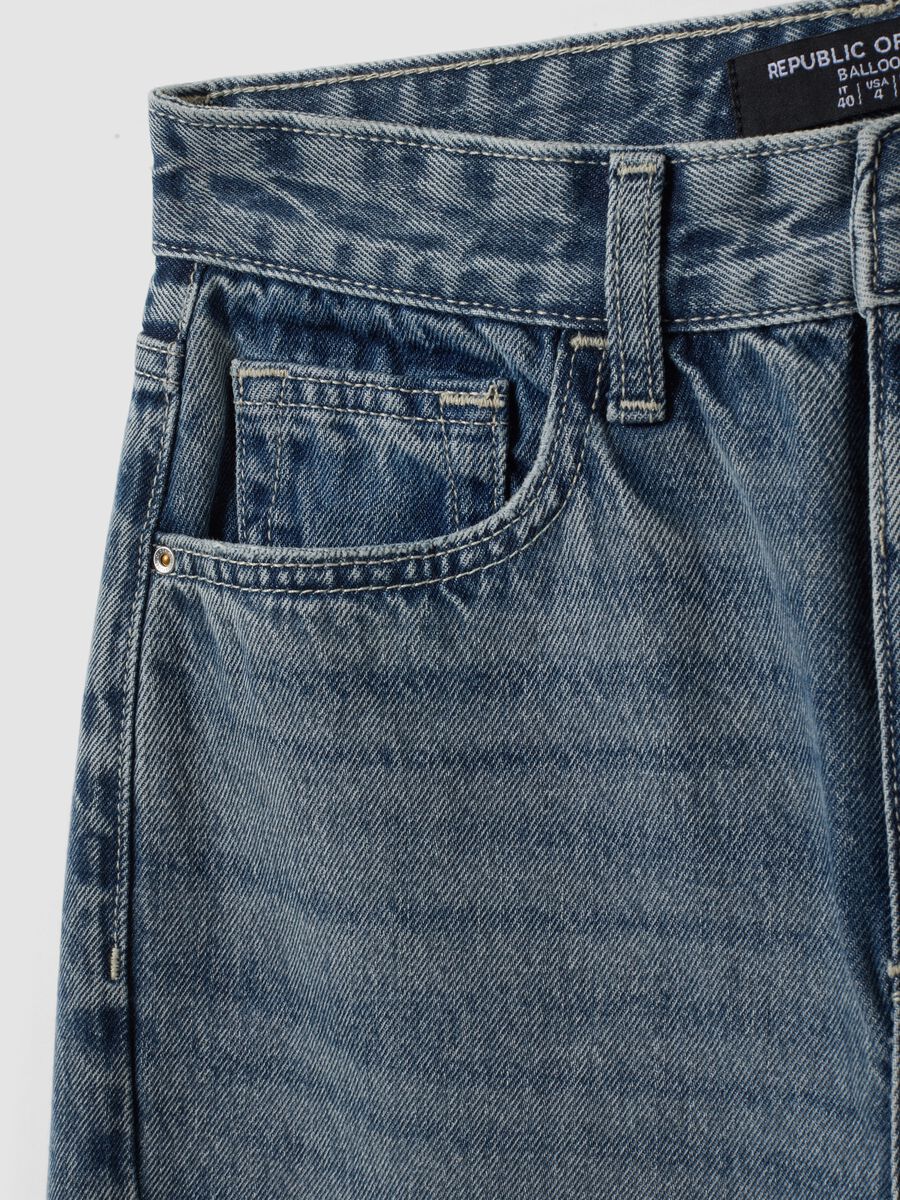 Pure cotton denim balloon-fit jeans_5