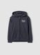 Grey full-zip cotton-blend hooded sweatshirt for boys_3