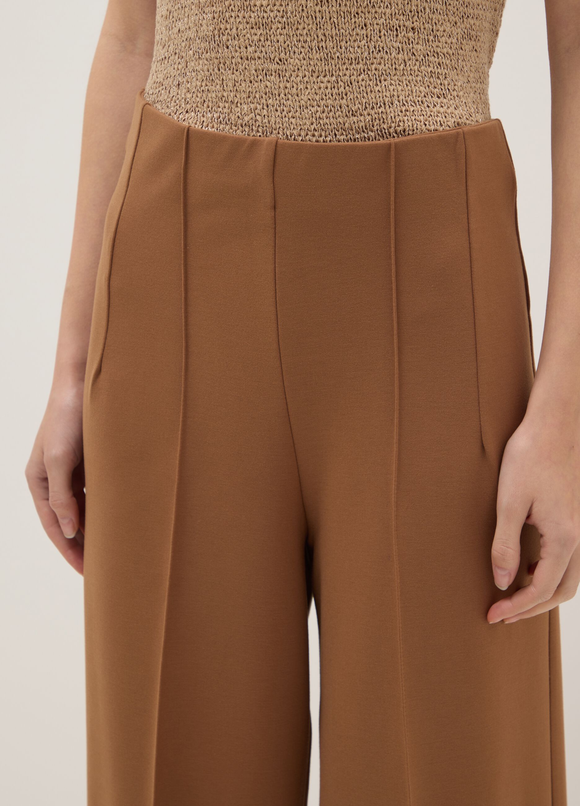 Brown Flare Fit Leggings