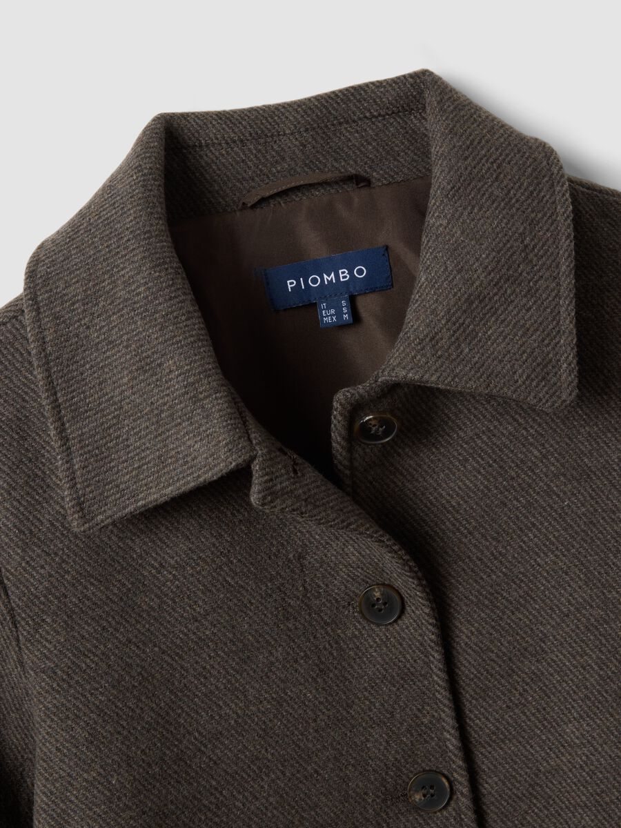 Brown wool and viscose-blend regular-fit blazer_1