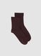 Red socks in stretch viscose_0
