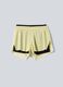 ALTAVIA COURT yellow pleated sports shorts in stretch fabric with removable inner short_4