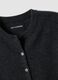 Cardigan grigio in pura lana con girocollo e bottoni regular fit_1