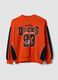 Red cotton-blend sweatshirt with Anaheim Ducks print_4