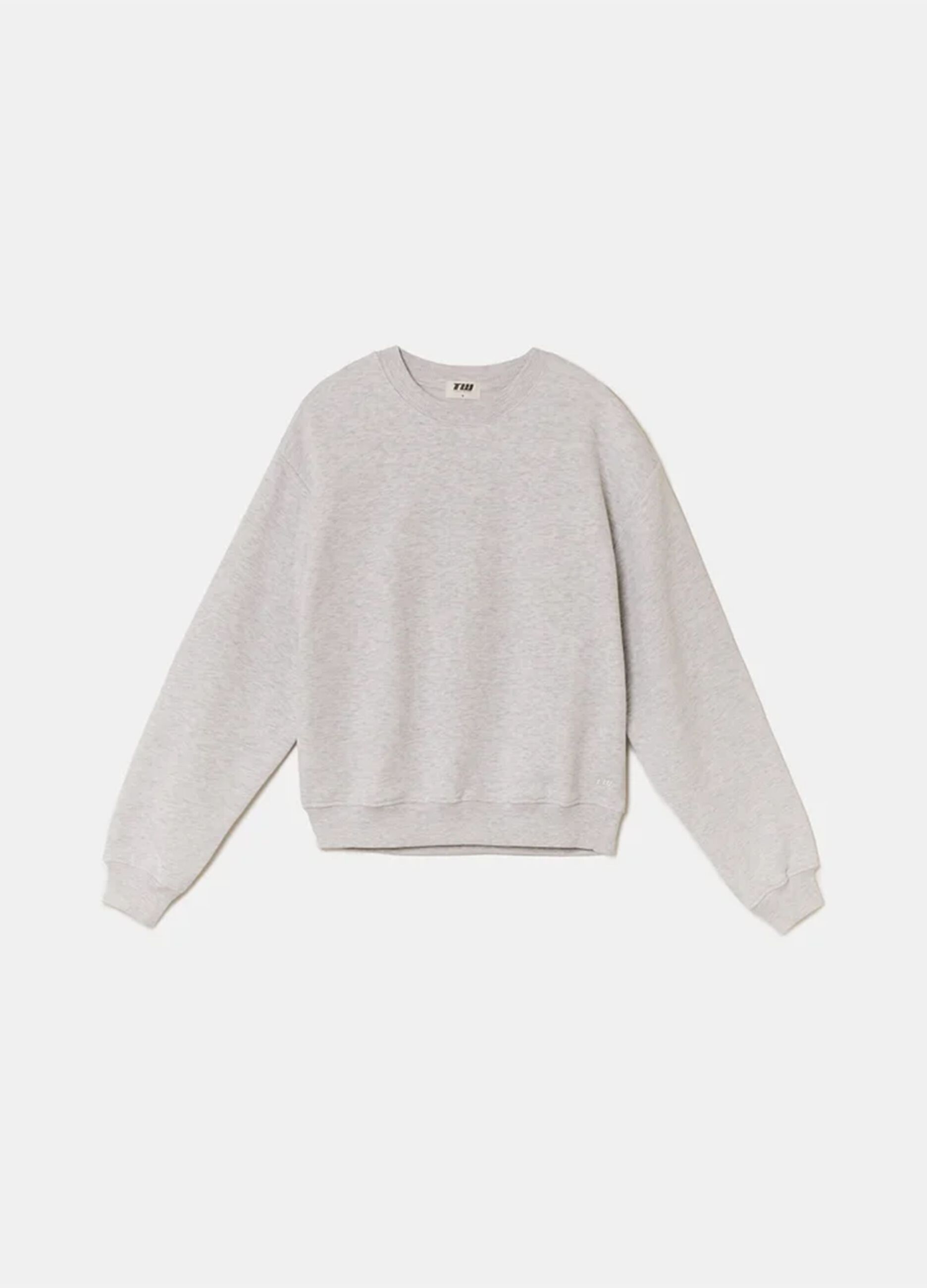 Grey cotton blend sweatshirt regular fit