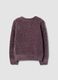 Plum purple crew-neck cable-knit jumper, regular fit_1