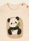 Beige stretch wool jumper with panda print_1