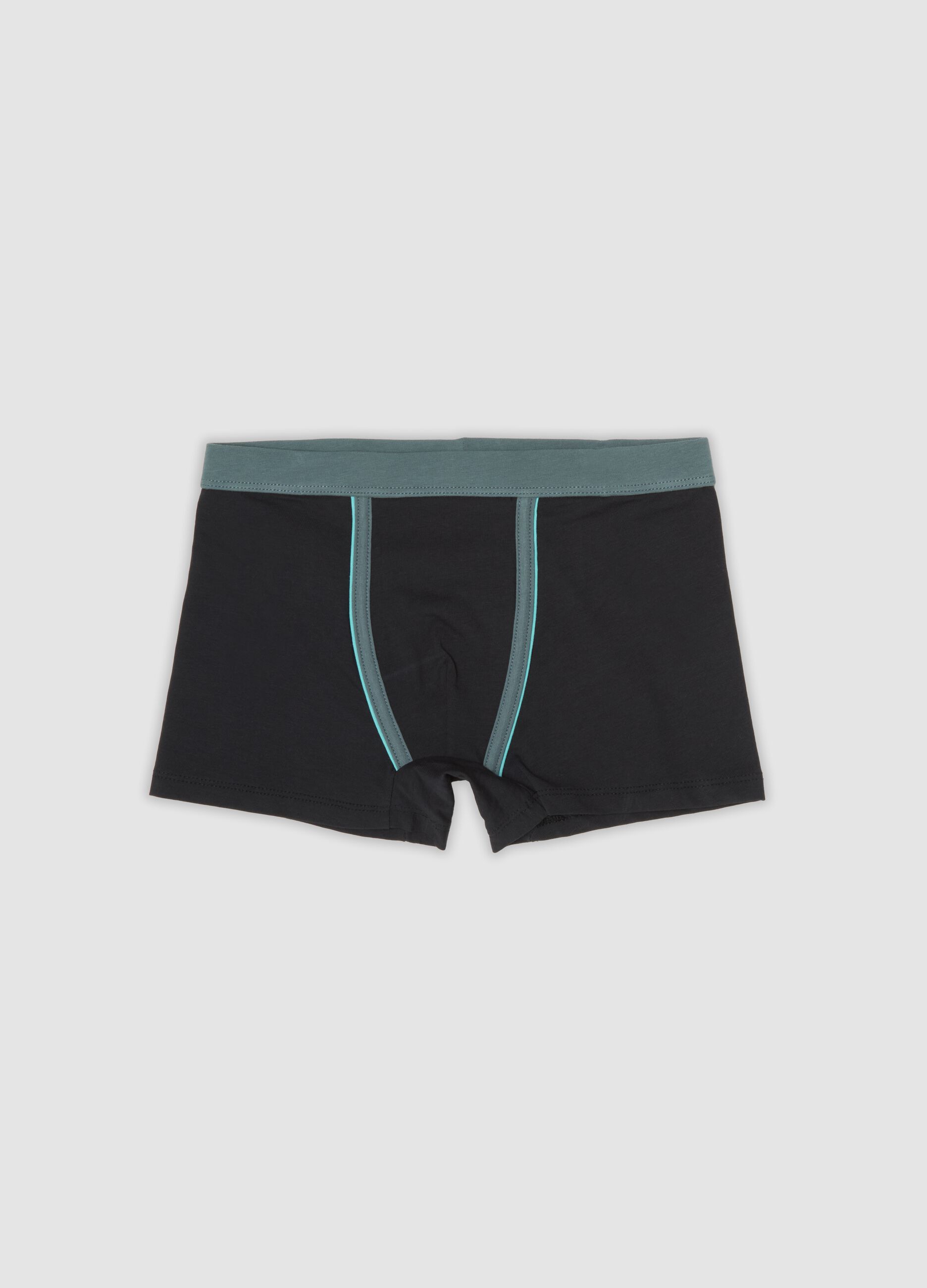 Blue stretch organic cotton boxer shorts
