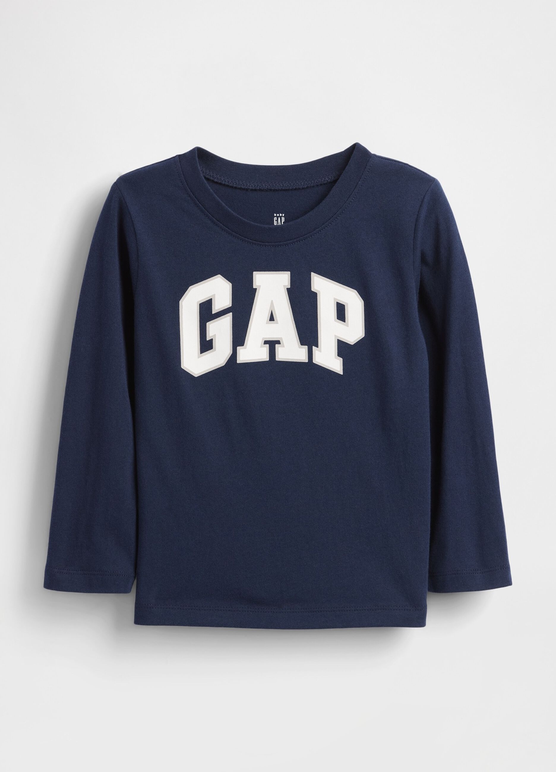 تي شيرت قطني بأكمام طويلة بشعار GAP