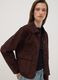 Brown regular-fit shacket with patch pockets_0