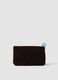 Brown and blue stretch-fabric pouch_1