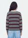 Maglia grigia in misto lana a righe con colletto polo_3