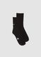 Black sports socks in stretch cotton_0