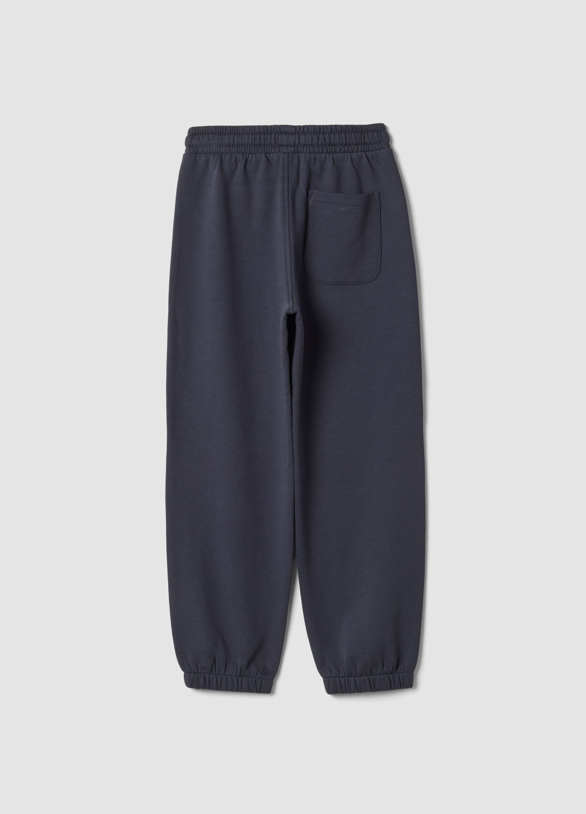 Pantaloni jogger grigi in puro cotone organico