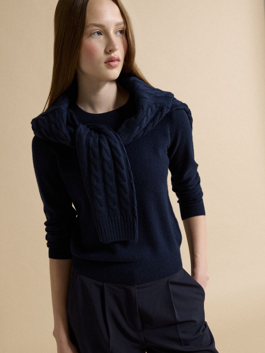 Blue pure cashmere crew-neck jumper_1