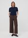 Jogger The Iconic Pants marroni wide leg in viscosa elasticizzata_0
