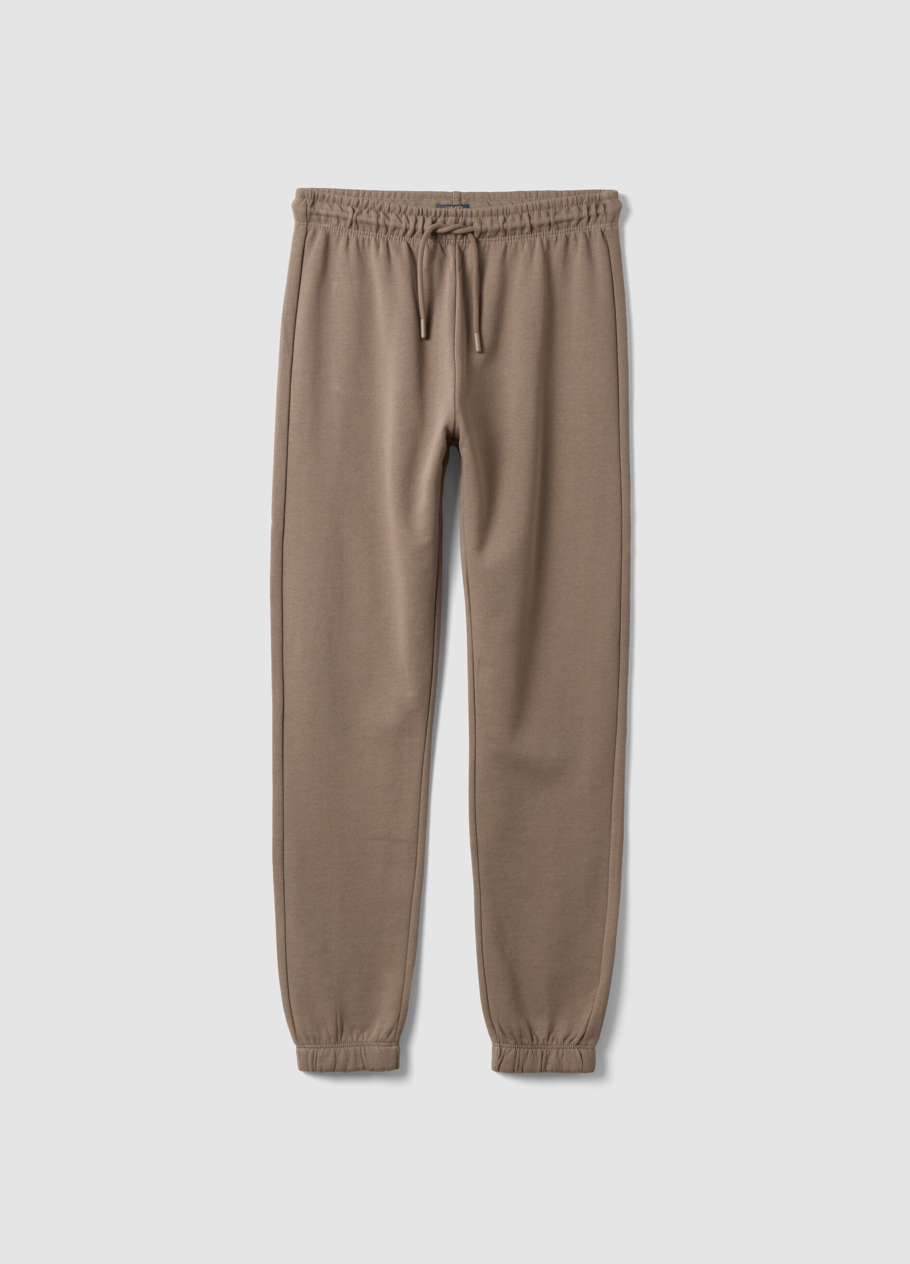 Pantaloni jogger grigi in puro cotone organico