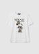 White pure cotton regular fit T-shirt with Minnie print_4
