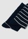 Tripack di calze lunghe blu in cotone organico elasticizzato_1