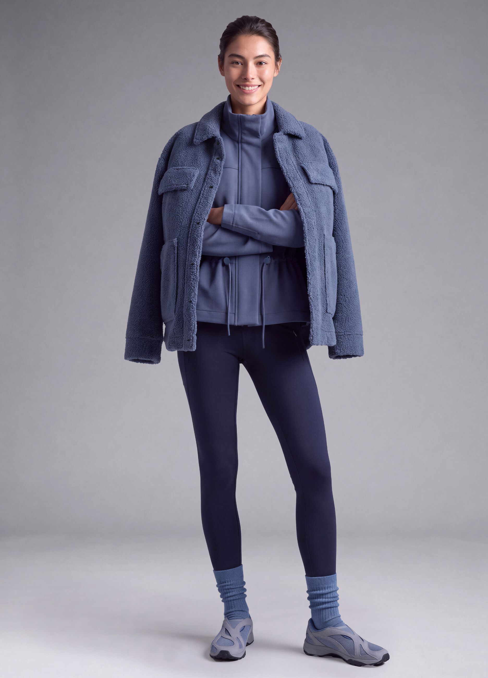 Blue stretch-fabric leggings ALTAVIA STUDIO