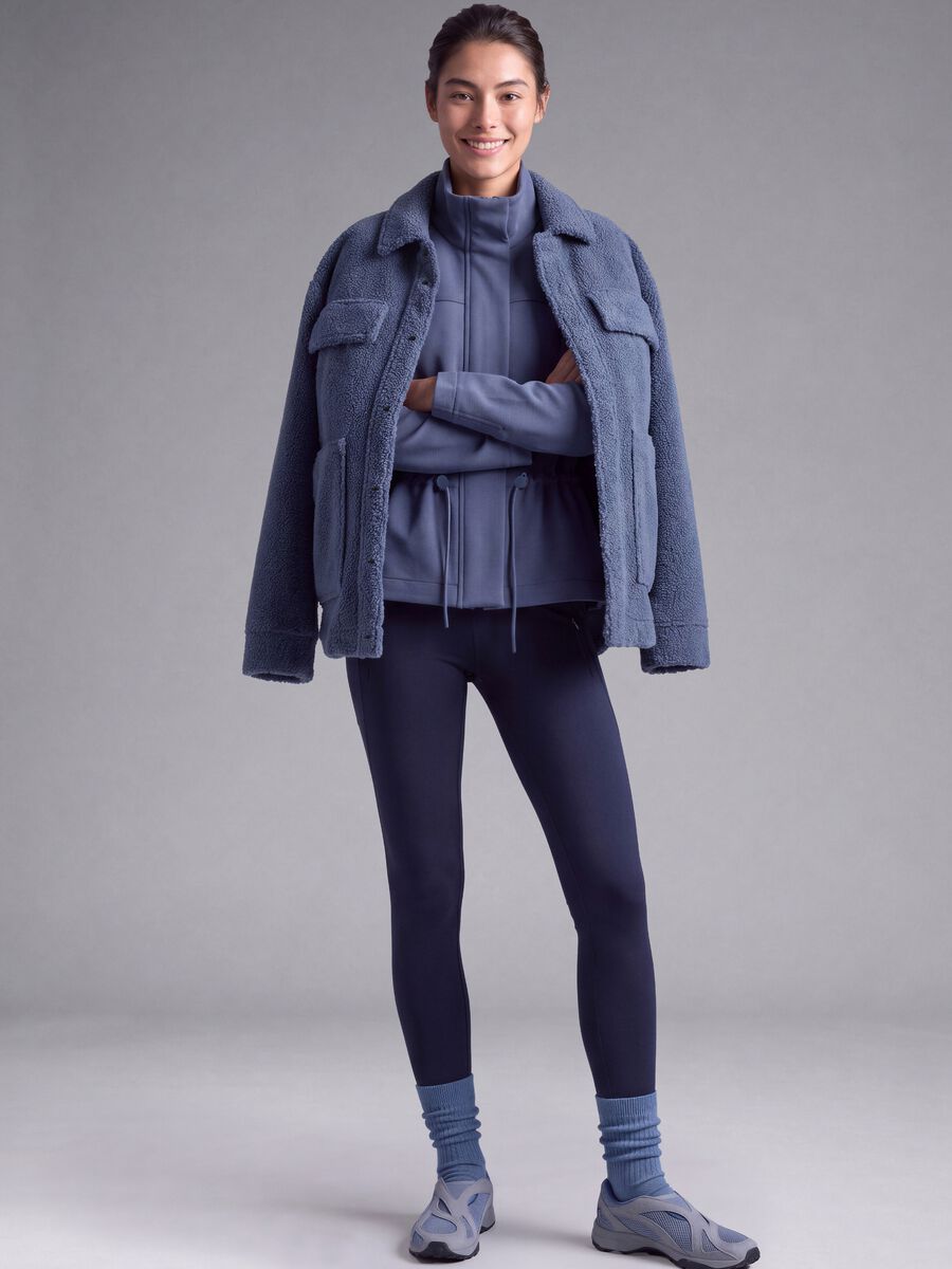 Blue stretch-fabric leggings ALTAVIA STUDIO_1