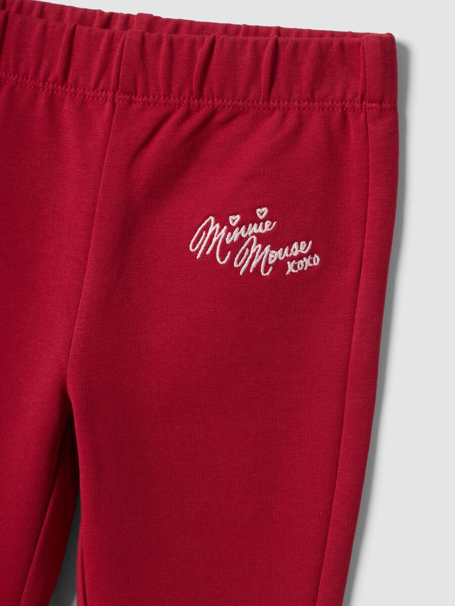 White and red stretch organic cotton set with Minnie print_2