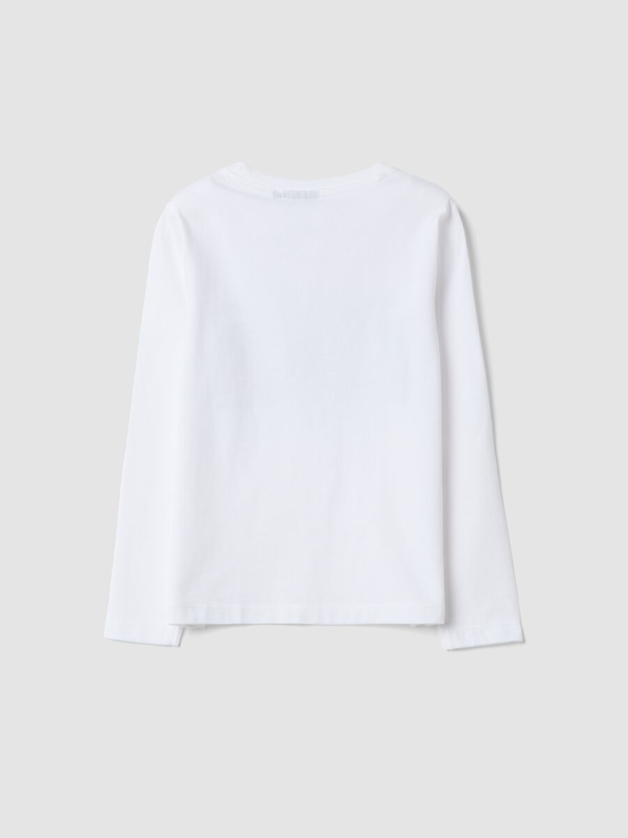 White pure cotton T-shirt with K-Pop Demon Hunters print, regular fit_1
