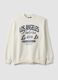 White cotton-blend sweatshirt with Lakers print_4