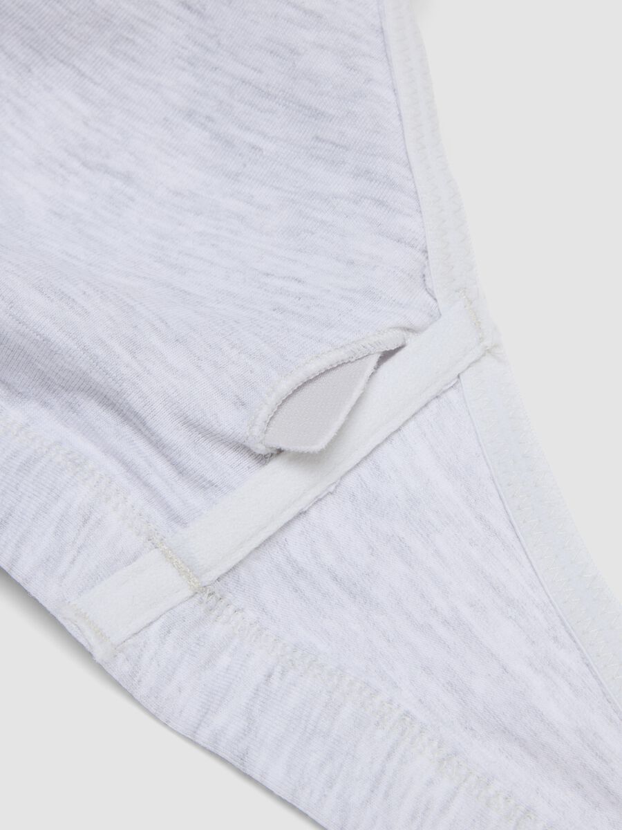 Grey organic cotton and stretch viscose triangle bra_1