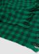 Sciarpa verde a quadri con frange_2