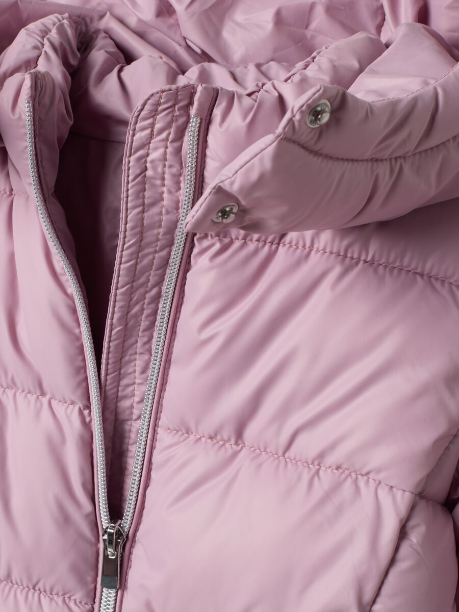 Mauve-purple padded hooded jacket_3