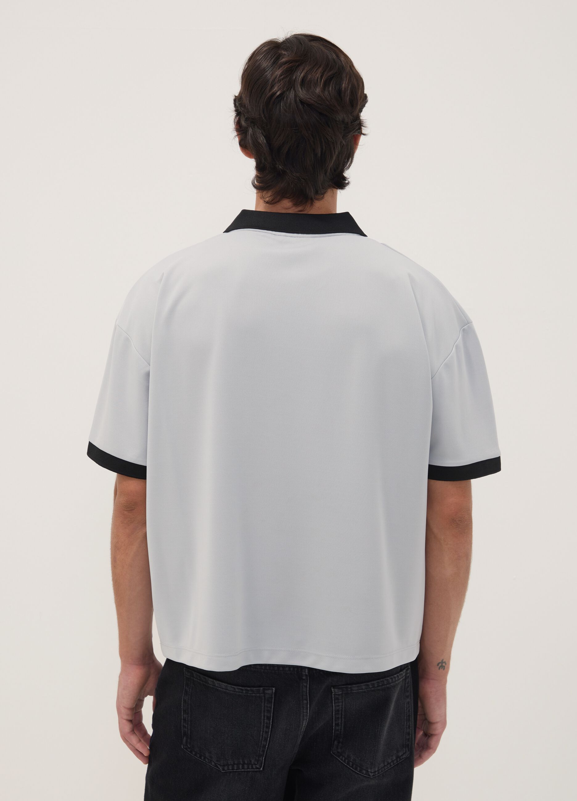 Grey PlayStation V-neck short-sleeve T-shirt