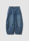 Pure cotton denim balloon-fit jeans for girls_0
