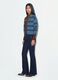 Jeans blu flare in cotone elasticizzato_0