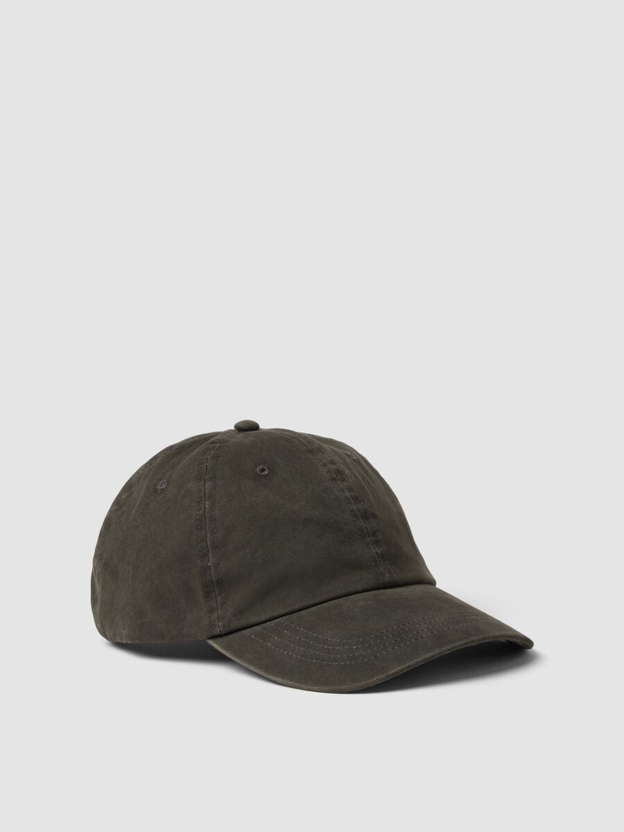 Grey pure cotton baseball cap_0