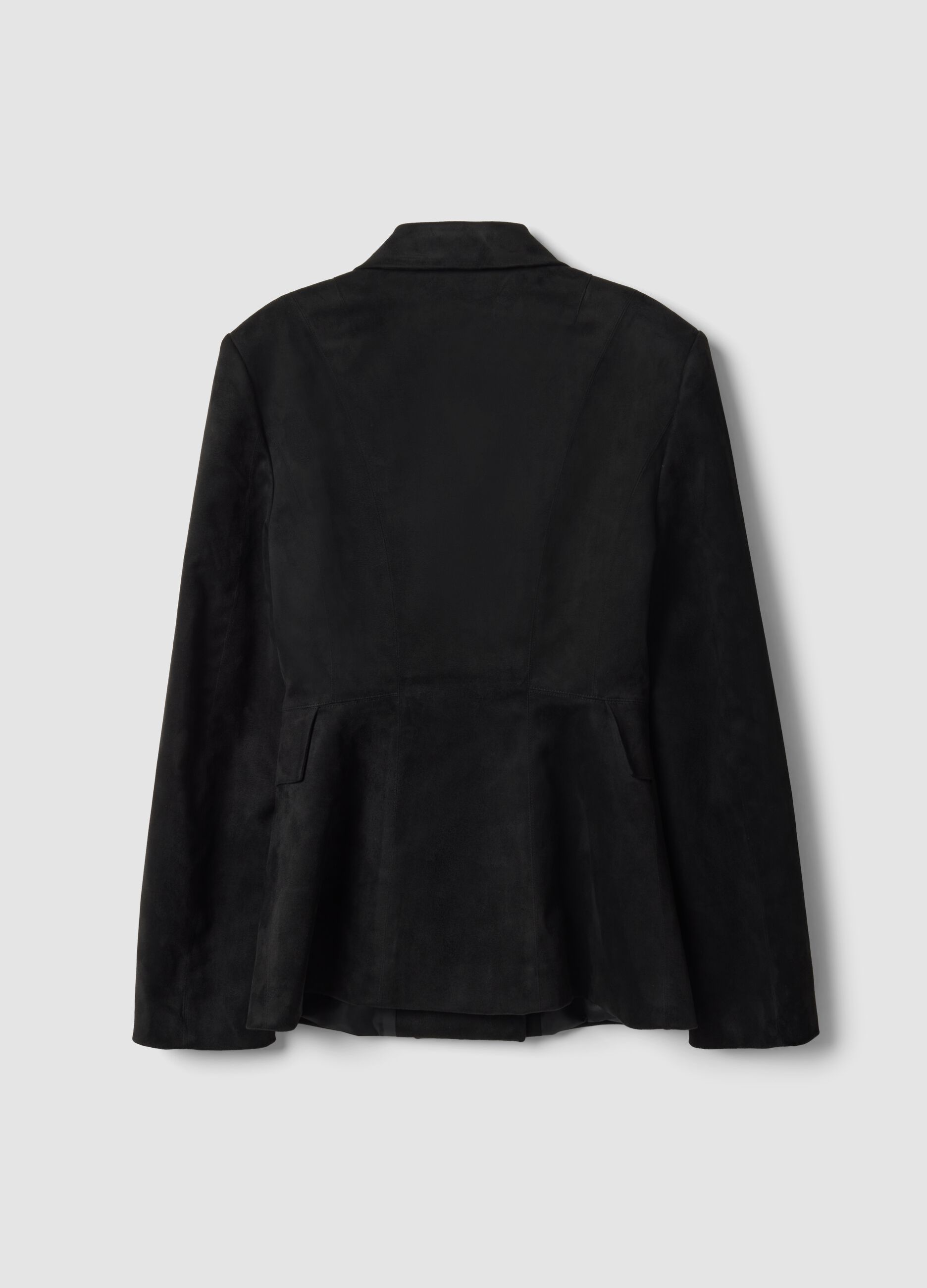Black Faux Suede Blazer