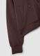 Felpa marrone in modal elasticizzato con cappuccio regular fit_5