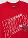T-shirt rossa in puro cotone con stampa Chicago Bulls_2