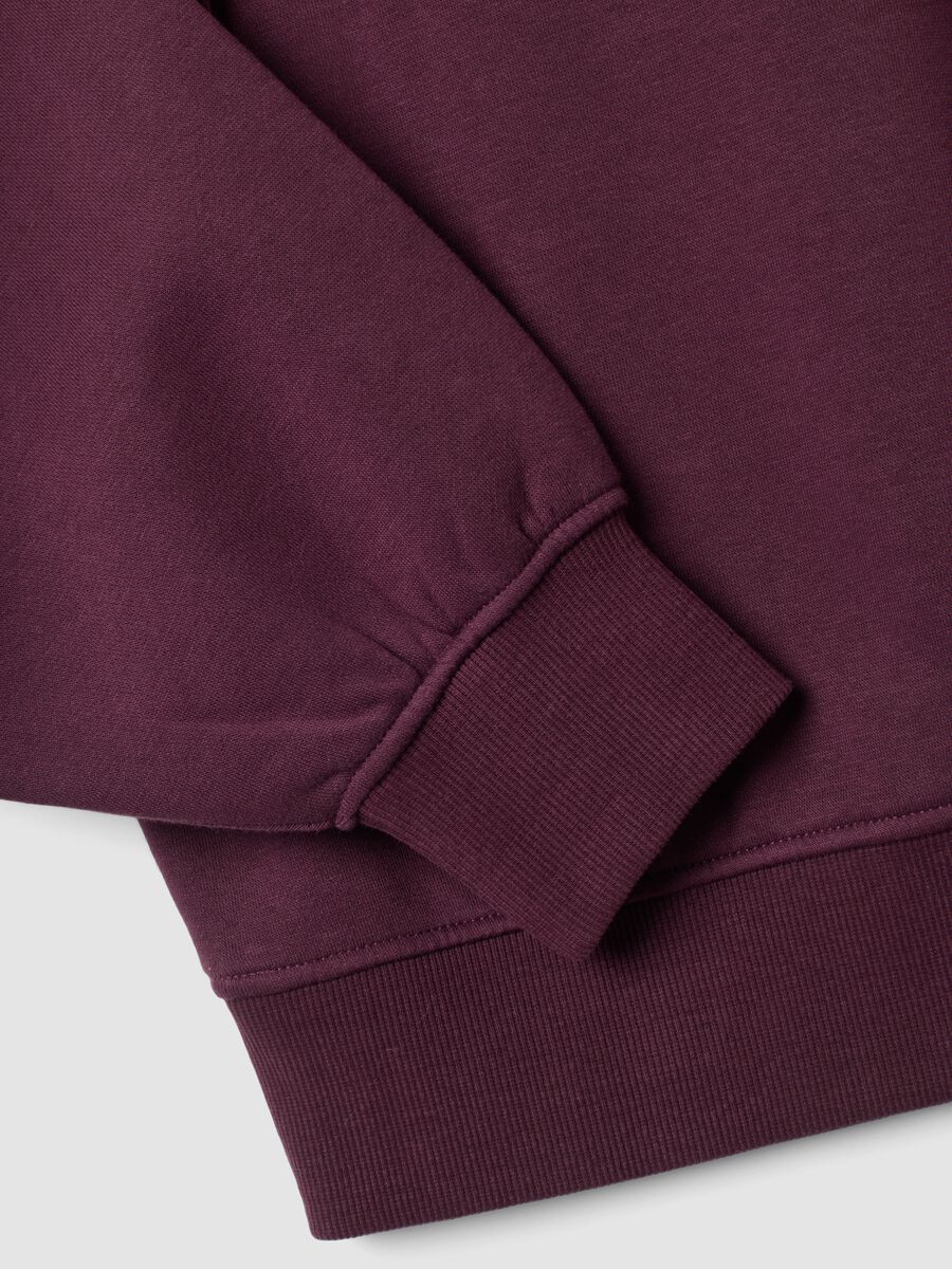 Purple cotton-blend crew-neck sweatshirt_1