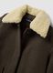 Green wool-blend and viscose jacket with contrast collar_1