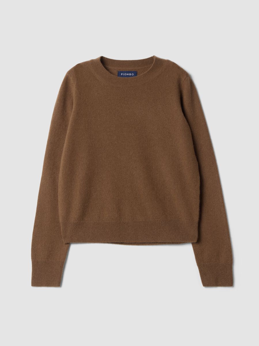 Brown pure cashmere crew-neck jumper_4