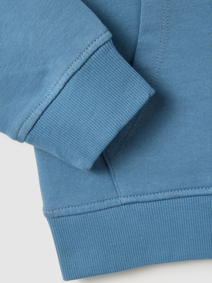 Oversized blue pure cotton children's sweatshirt_2