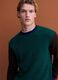 Green crew-neck jumper in stretch wool and alpaca, regular fit_1