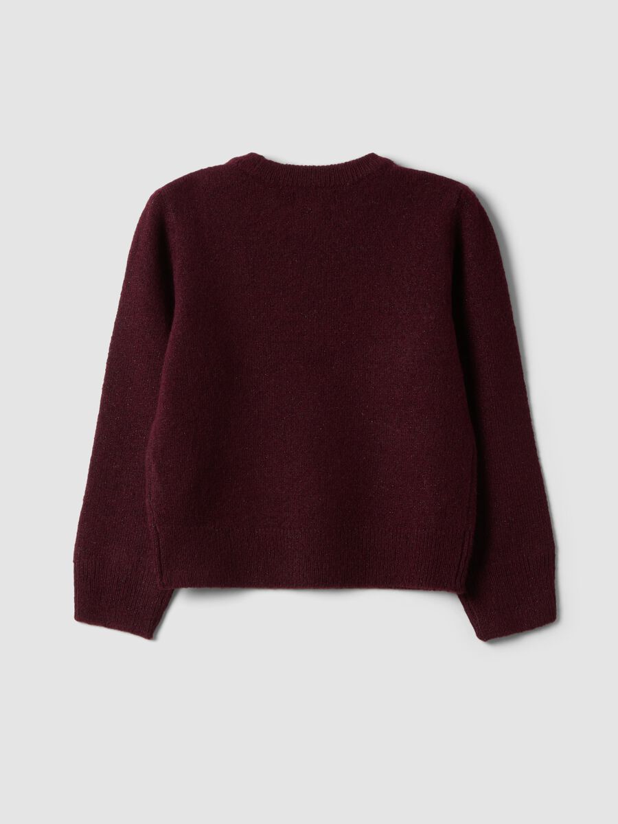 Purple stretch crew-neck jumper_1