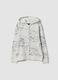 White cotton-blend hoodie sweatshirt with crew neck, oversized fit_0