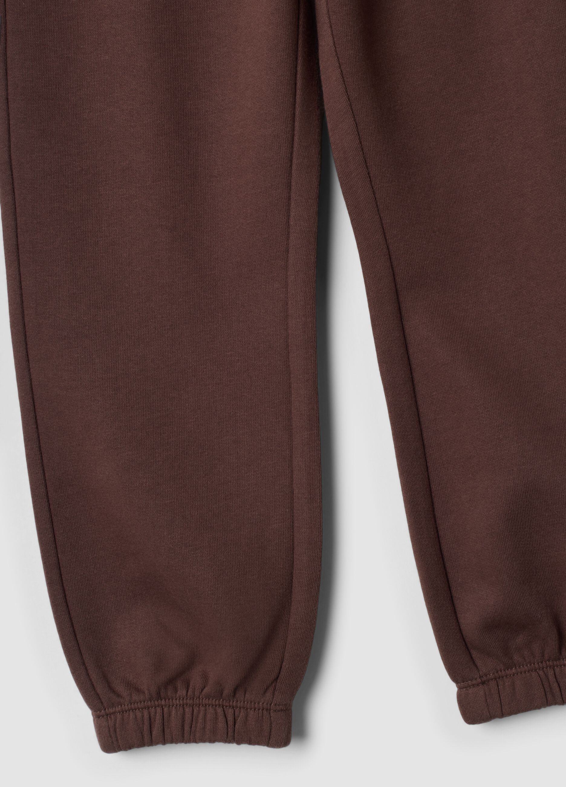 Pantaloni jogger marrone in puro cotone organico
