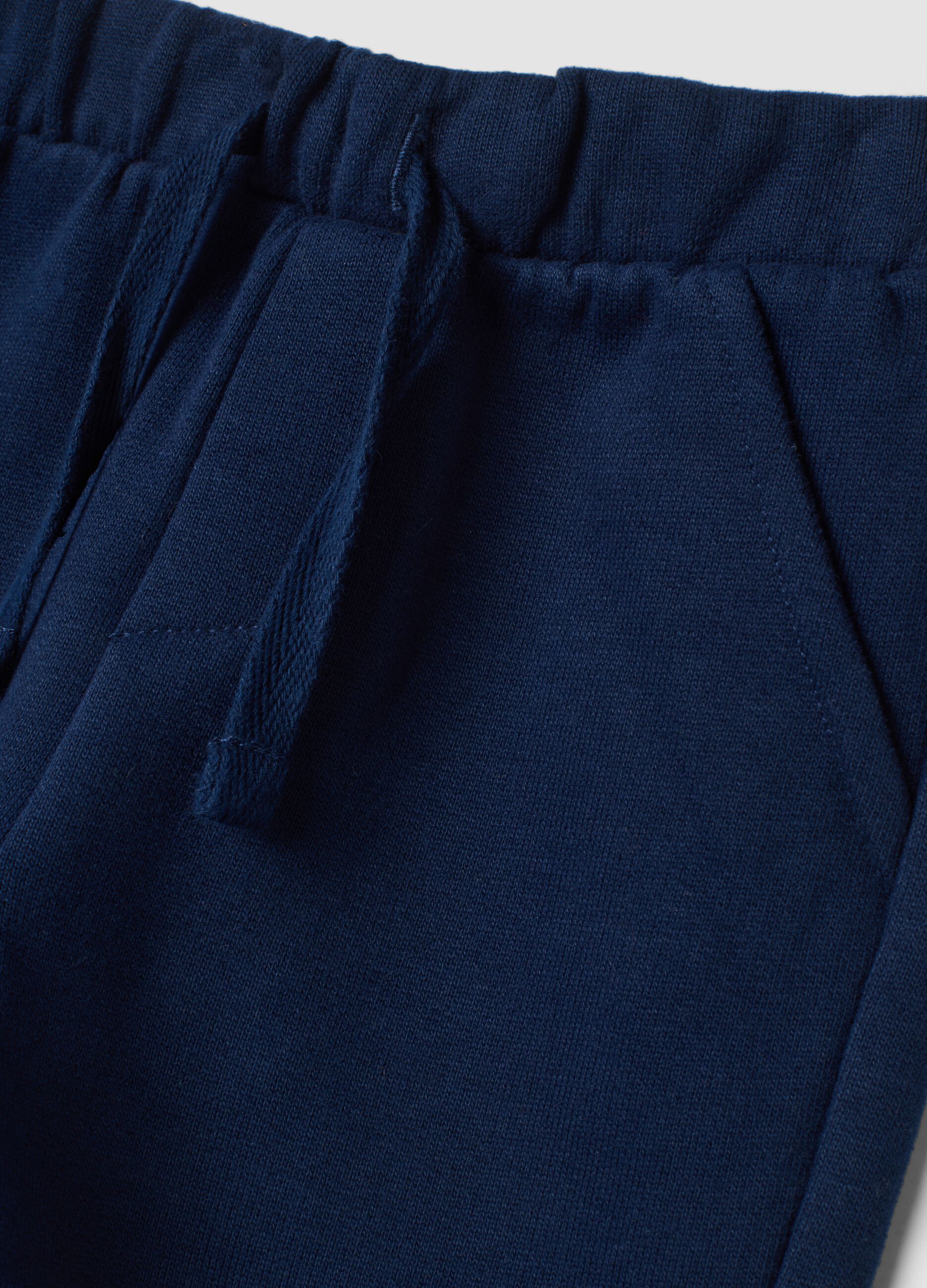 Pantaloni blu in puro cotone organico