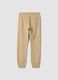 Brown pure cotton joggers with print_2