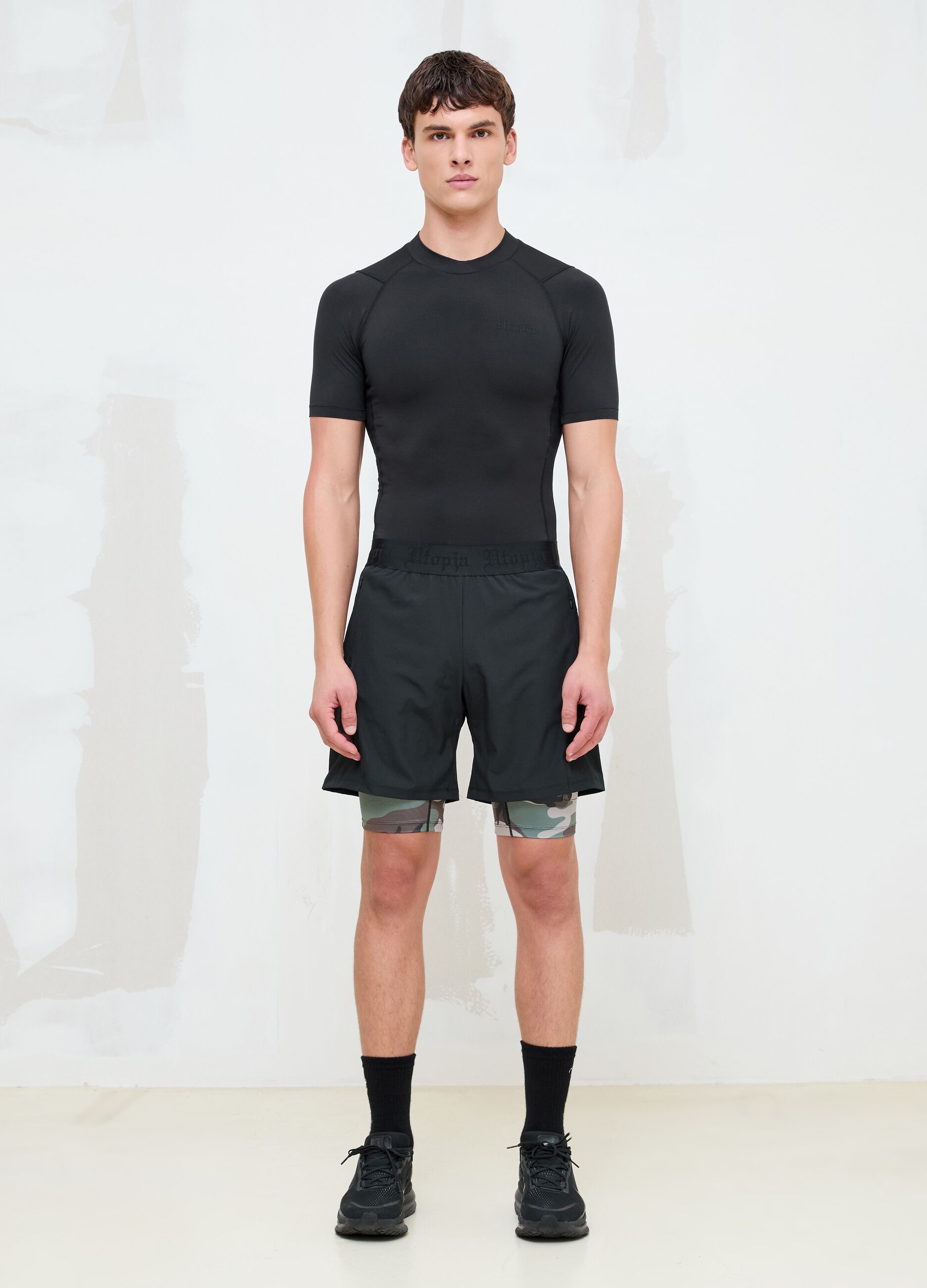 Fitted Technical T-shirt &ndash; Black